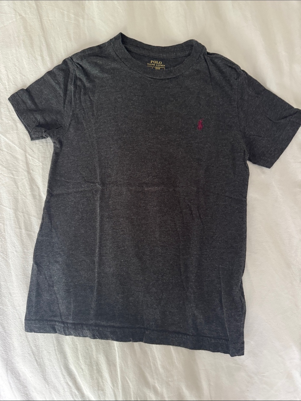 Polo by Ralph Lauren | Kids Size 6 | Charcoal Heather Tee with Embroidered Pony